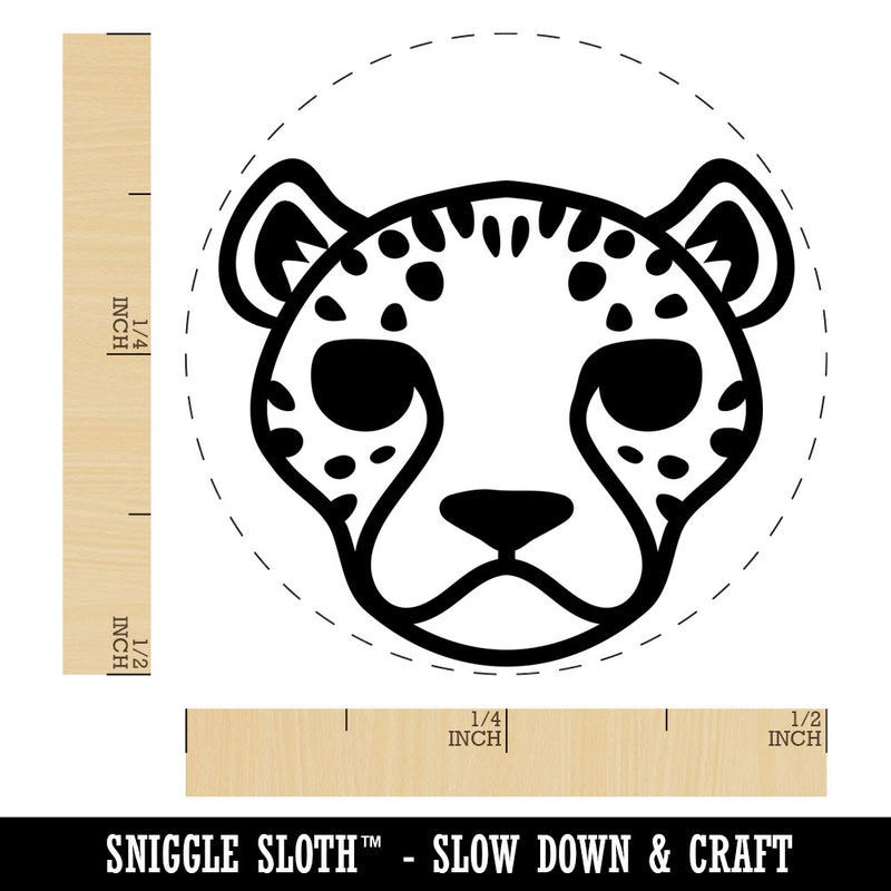 Spotted Cheetah head Rubber Stamp for Stamping Crafting Planners