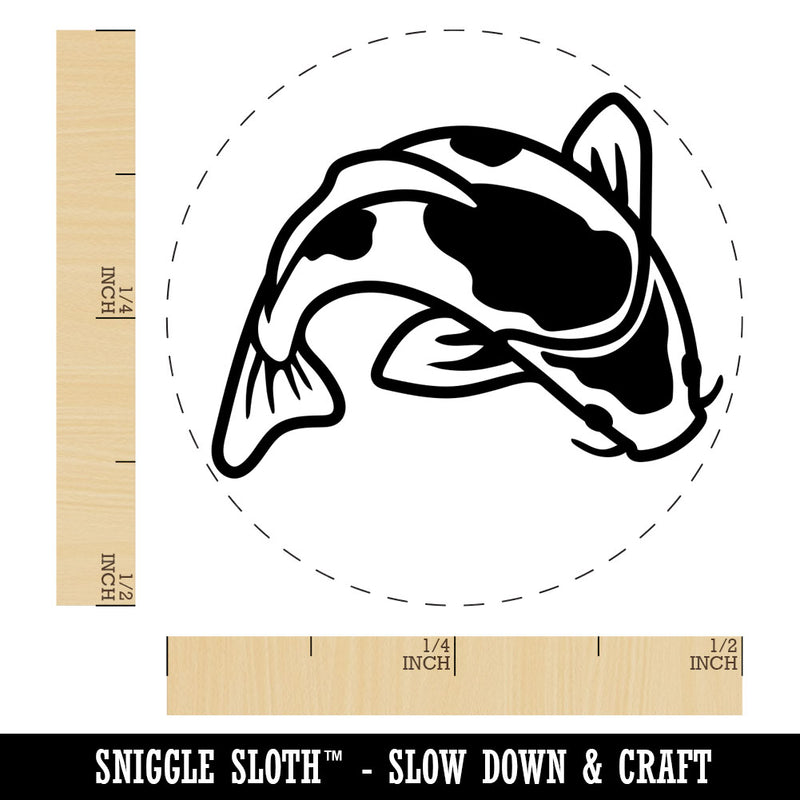 Spotted Koi Fish Rubber Stamp for Stamping Crafting Planners