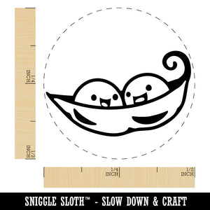 Two Peas in a Pod Rubber Stamp for Stamping Crafting Planners