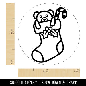 Christmas Stocking with Presents Rubber Stamp for Stamping Crafting Planners