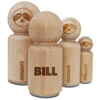 Bill Bold Text Rubber Stamp for Stamping Crafting Planners