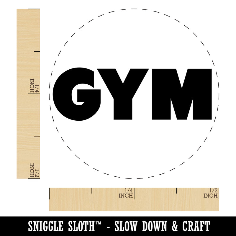 Gym Bold Text Rubber Stamp for Stamping Crafting Planners