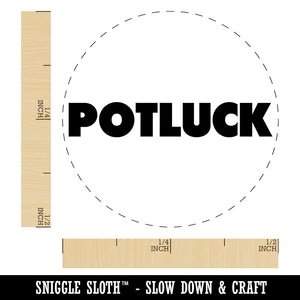 Potluck Bold Text Rubber Stamp for Stamping Crafting Planners