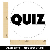 Quiz Bold Text Test Teacher School Rubber Stamp for Stamping Crafting Planners