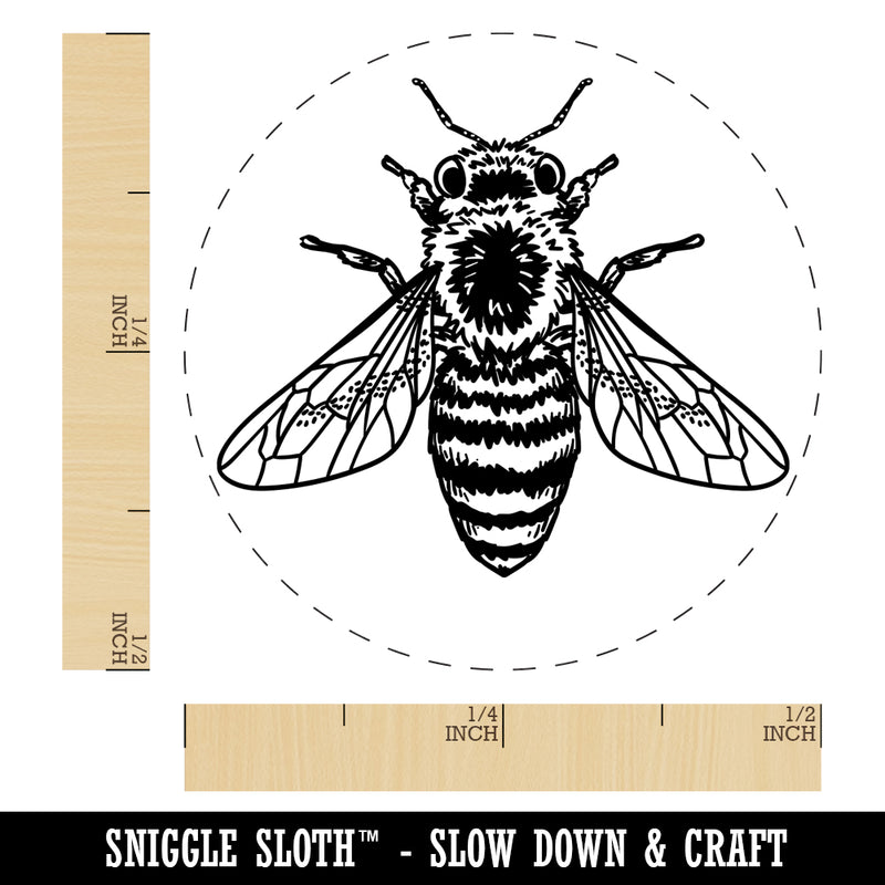 Realistic Fuzzy Honey Bee Rubber Stamp for Stamping Crafting Planners