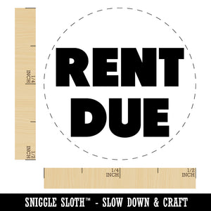 Rent Due Bold Text Bill Rubber Stamp for Stamping Crafting Planners