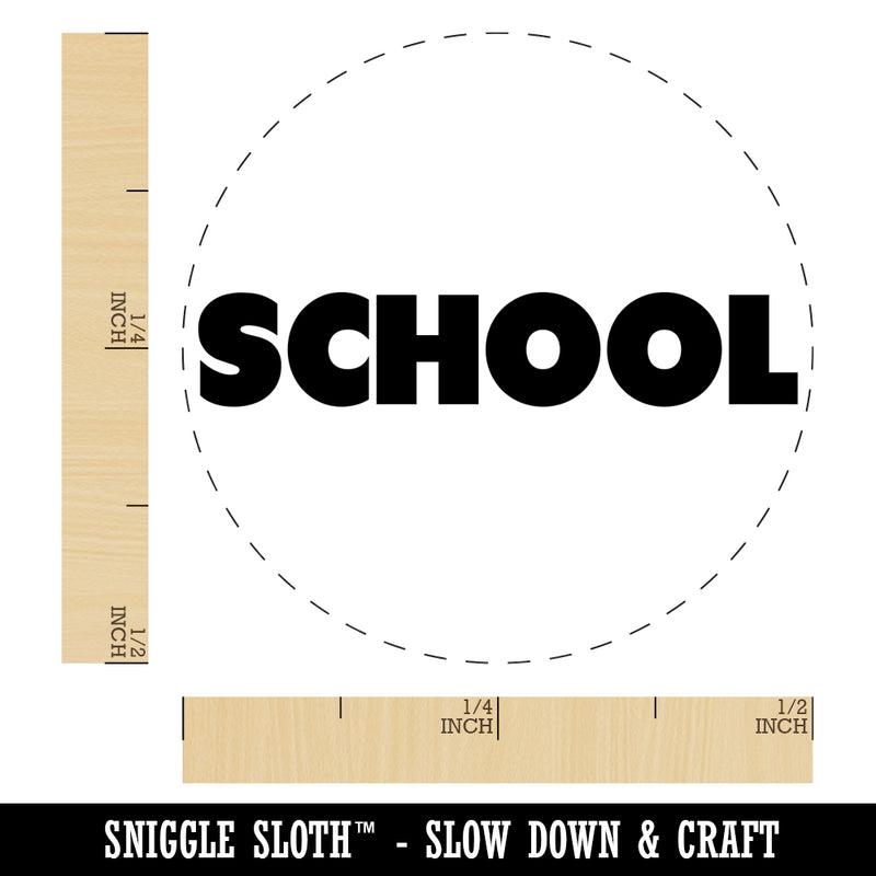 School Bold Text Teacher Education Rubber Stamp for Stamping Crafting Planners