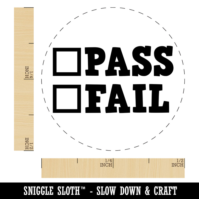 Pass Fail Check Box Test Result School Teacher Rubber Stamp for Stamping Crafting Planners