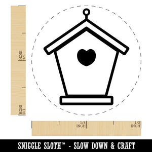 Sweet Birdhouse with Heart Rubber Stamp for Stamping Crafting Planners