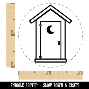 Classic Outhouse Toilet Rubber Stamp for Stamping Crafting Planners