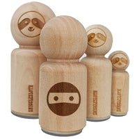 Masked Ninja Head Emoticon Rubber Stamp for Stamping Crafting Planners