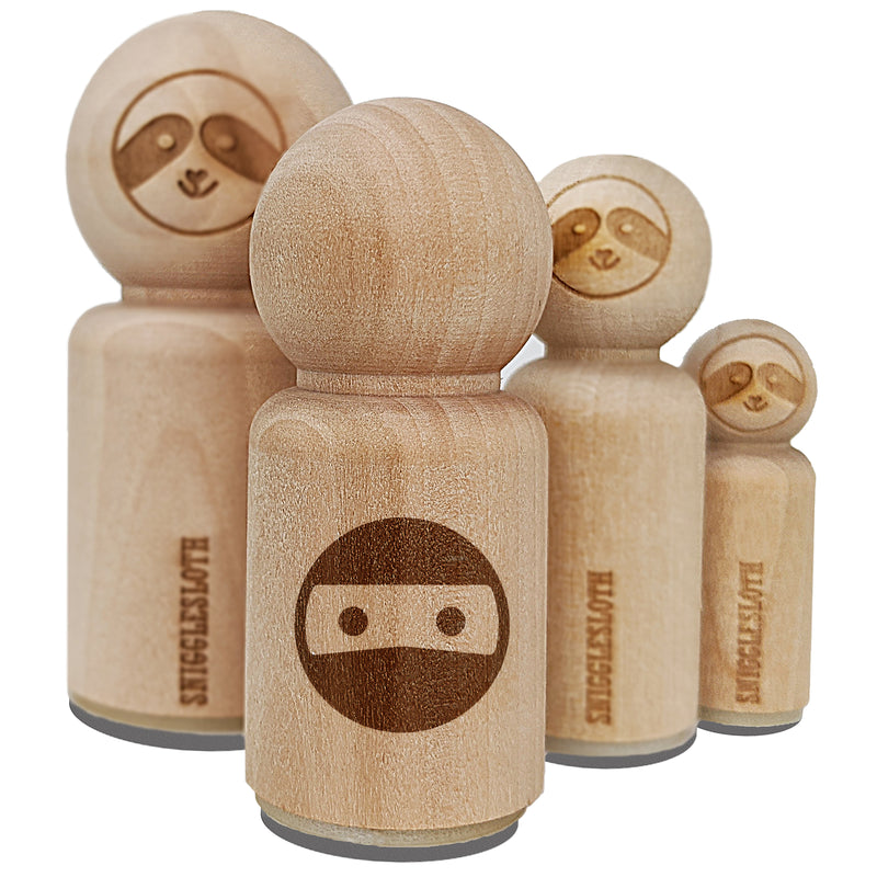 Masked Ninja Head Emoticon Rubber Stamp for Stamping Crafting Planners