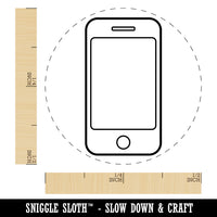 Mobile Tablet Phone Outline Rubber Stamp for Stamping Crafting Planners