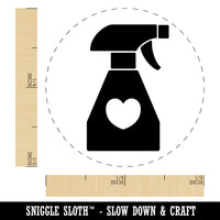 Spray Bottle Silhouette with Heart Rubber Stamp for Stamping Crafting Planners