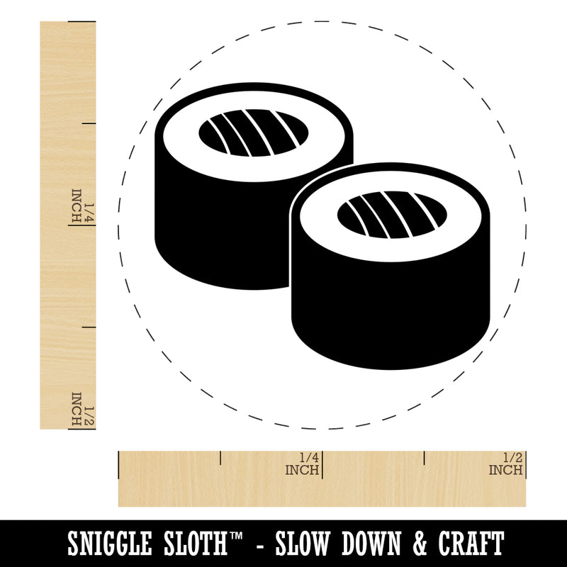 Sushi Roll Pair Rubber Stamp for Stamping Crafting Planners