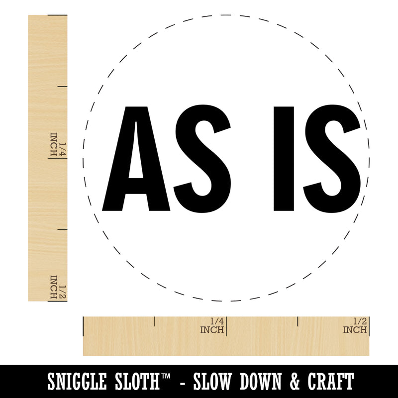 As Is label Rubber Stamp for Stamping Crafting Planners