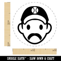 Athlete Baseball Man Icon Rubber Stamp for Stamping Crafting Planners