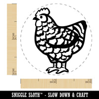 Barred Plymouth Rock Chicken Rubber Stamp for Stamping Crafting Planners