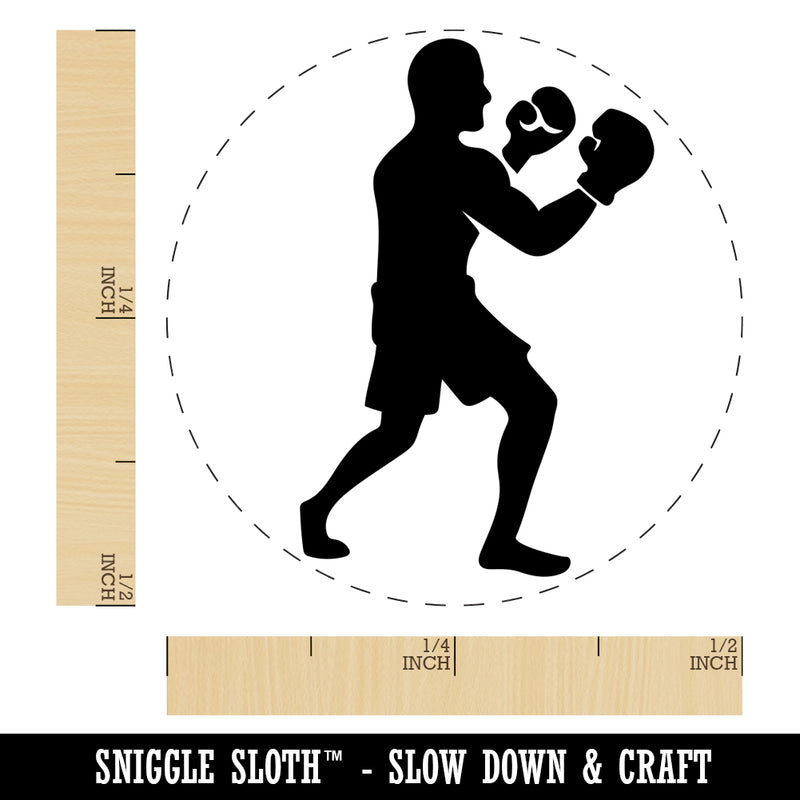 Boxer Boxing Fighting Pose Rubber Stamp for Stamping Crafting Planners