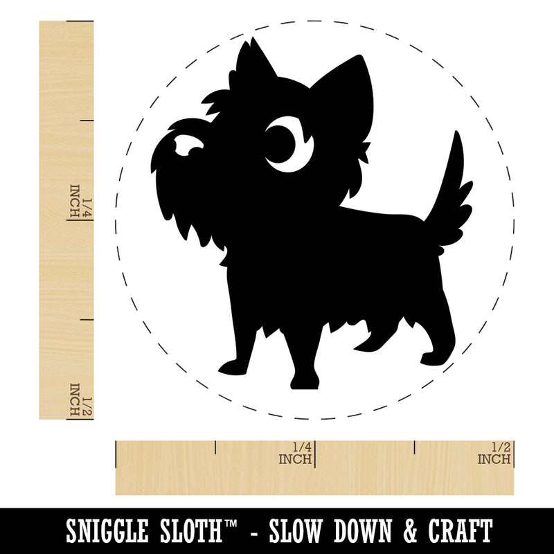 Lovable Cartoon Cairn Terrier Rubber Stamp for Stamping Crafting Planners