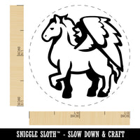 Mythical Winged Horse Pegasus Rubber Stamp for Stamping Crafting Planners