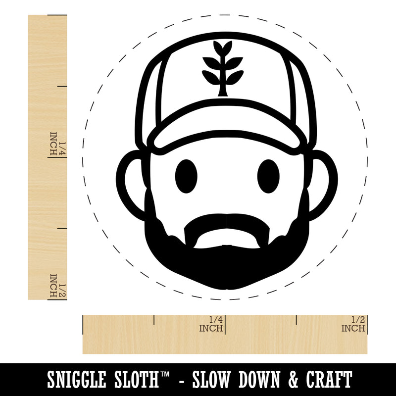 Occupation Farmer Cap Man Icon Rubber Stamp for Stamping Crafting Planners