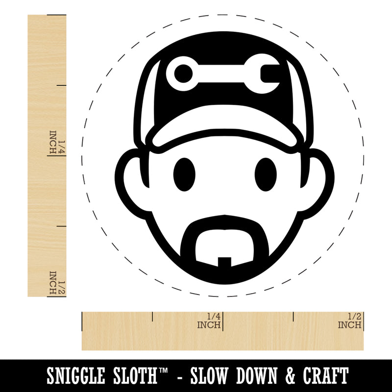 Occupation Mechanic Engineer Man Icon Rubber Stamp for Stamping Crafting Planners