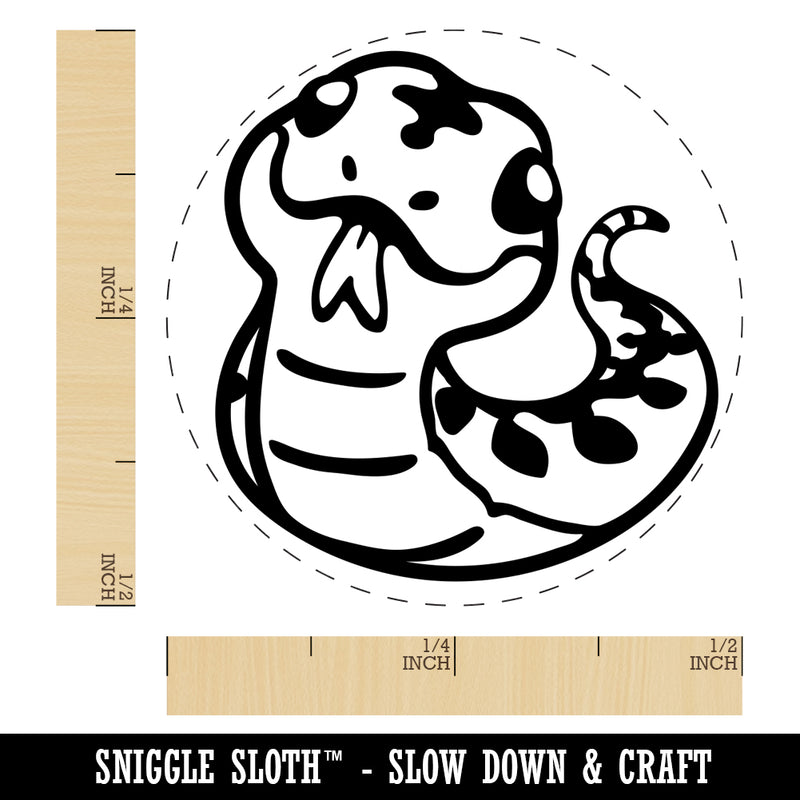 Sassy Snake with Tongue Sticking Out Rubber Stamp for Stamping Crafting Planners