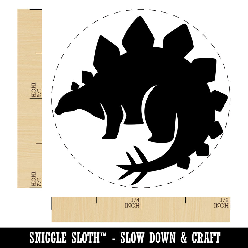 Stegosaurus the Spikey Dinosaur Rubber Stamp for Stamping Crafting Planners