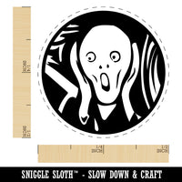 The Scream Painting by Edvard Munch Rubber Stamp for Stamping Crafting Planners
