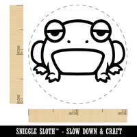 Unamused and Grumpy Frog Rubber Stamp for Stamping Crafting Planners