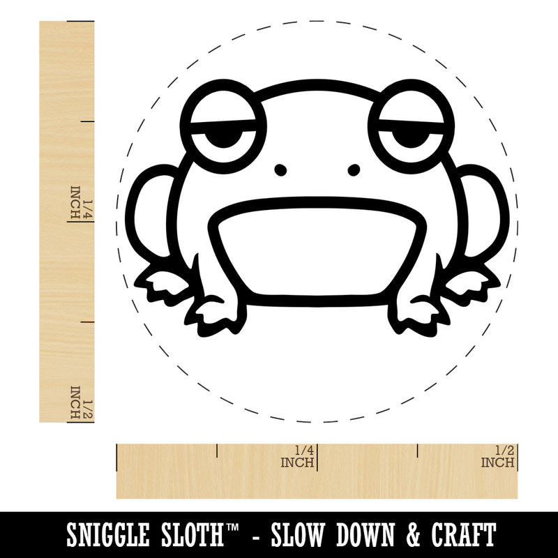 Unamused and Grumpy Frog Rubber Stamp for Stamping Crafting Planners