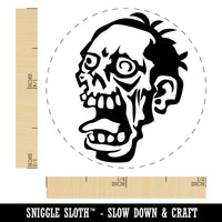 Zombie Undead Creepy Head Rubber Stamp for Stamping Crafting Planners