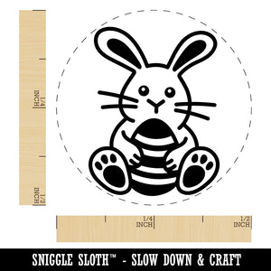Easter Bunny with Egg Rubber Stamp for Stamping Crafting Planners