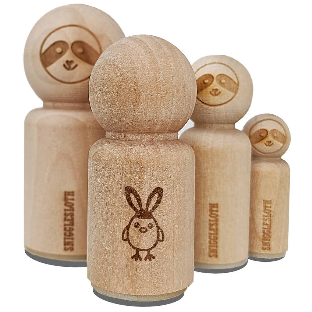 Easter Chick with Bunny Ears Rubber Stamp for Stamping Crafting Planners