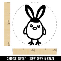 Easter Chick with Bunny Ears Rubber Stamp for Stamping Crafting Planners