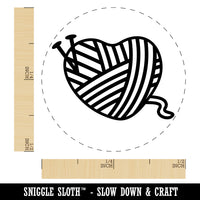 Yarn Heart Knitting Rubber Stamp for Stamping Crafting Planners