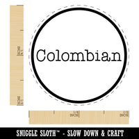 Colombian Typewriter Coffee Label Rubber Stamp for Stamping Crafting Planners