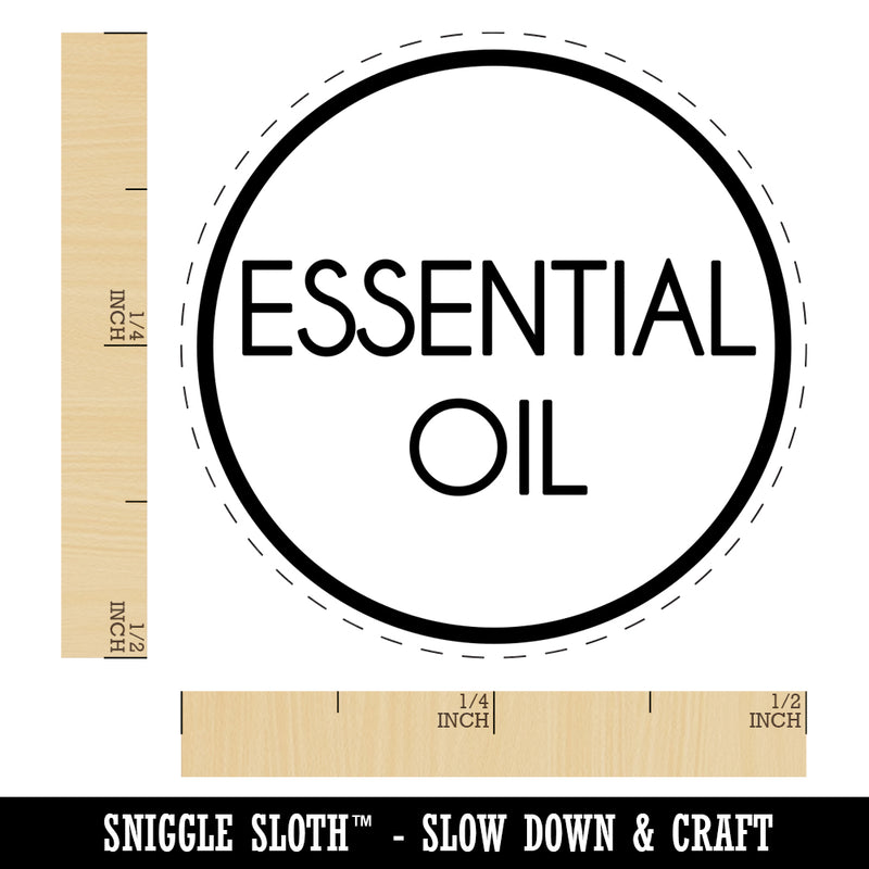 Essential Oil Minimalistic Font Rubber Stamp for Stamping Crafting Planners