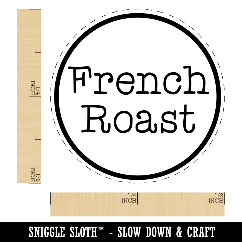 French Roast Coffee Label Rubber Stamp for Stamping Crafting Planners