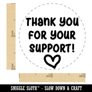 Thank You for Your Support Heart Rubber Stamp for Stamping Crafting Planners