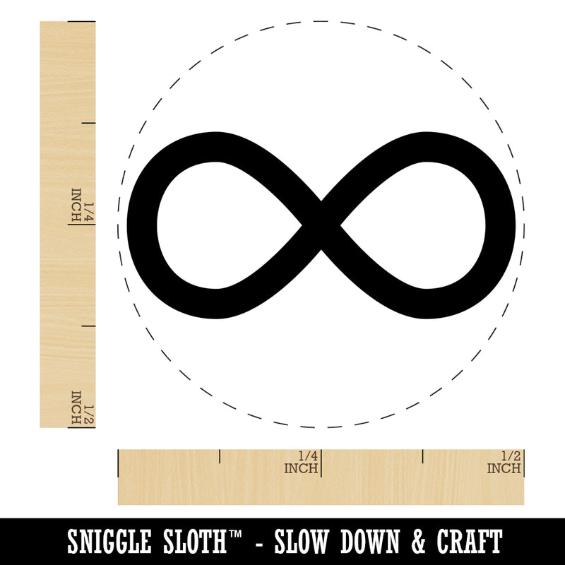 Infinity Symbol Solid Rubber Stamp for Stamping Crafting Planners