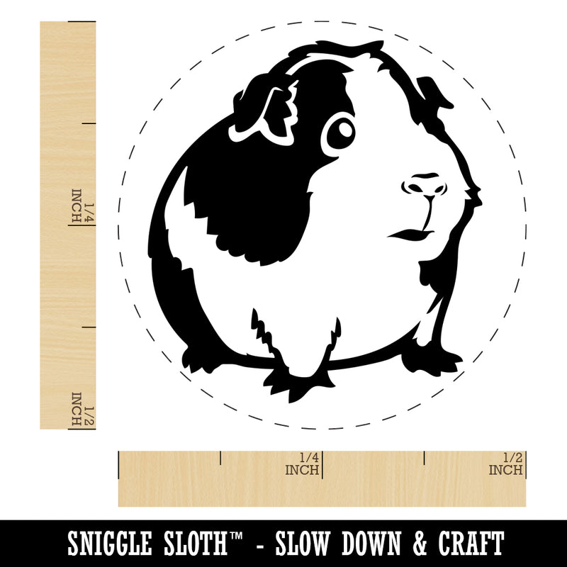 Cute Spotted Guinea Pig Rubber Stamp for Stamping Crafting Planners