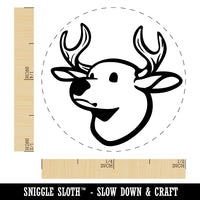Deer Buck Head Rubber Stamp for Stamping Crafting Planners