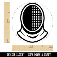 Fencer Fencing Mask Helmet Rubber Stamp for Stamping Crafting Planners