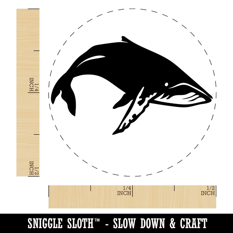 Happy Humpback Whale Rubber Stamp for Stamping Crafting Planners