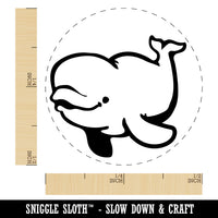 Jolly Beluga Whale Rubber Stamp for Stamping Crafting Planners