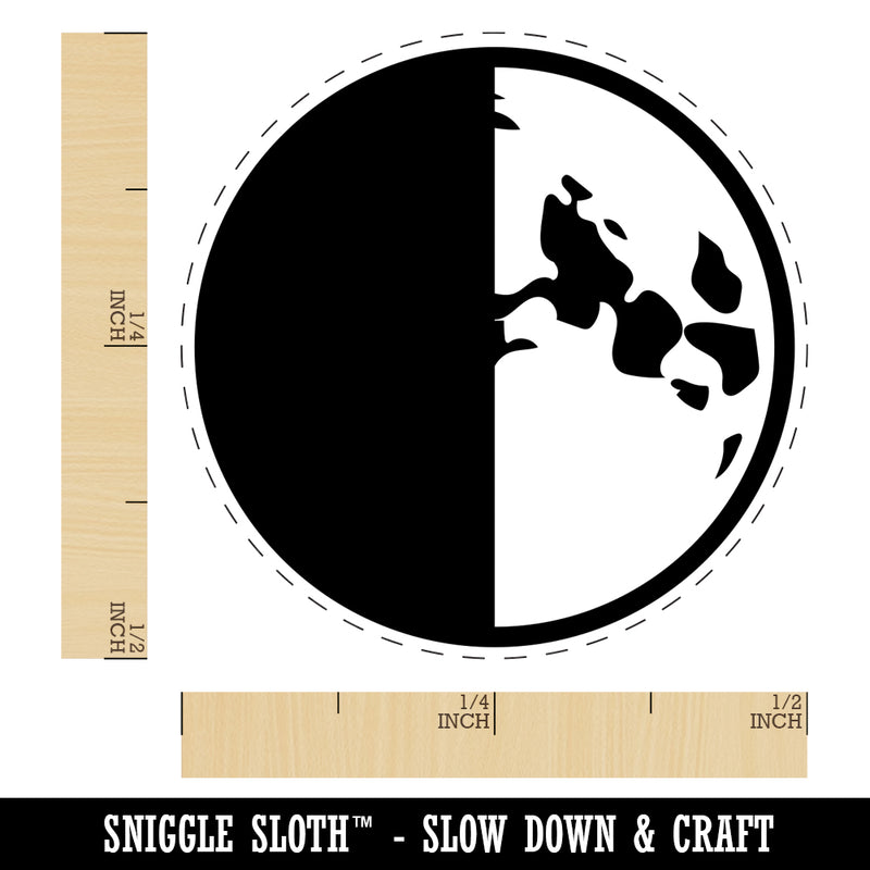 Quarter Moon Phase Rubber Stamp for Stamping Crafting Planners