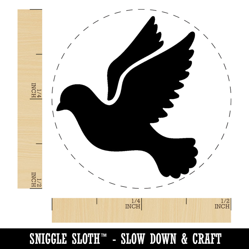 Dove Flying Silhouette Bird Rubber Stamp for Stamping Crafting Planners