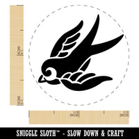 Sweet Flying Swallow Nautical Tattoo Rubber Stamp for Stamping Crafting Planners